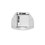 Chevalière Homme Argent 925/1000 et Oxyde de zirconium ROBBEZ MASSON, dimensions