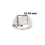 Chevalière Homme Argent 925/1000 ROBBEZ MASSON, dimensions