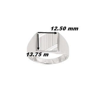 Chevalière Homme Argent 925/1000 ROBBEZ MASSON, dimensions