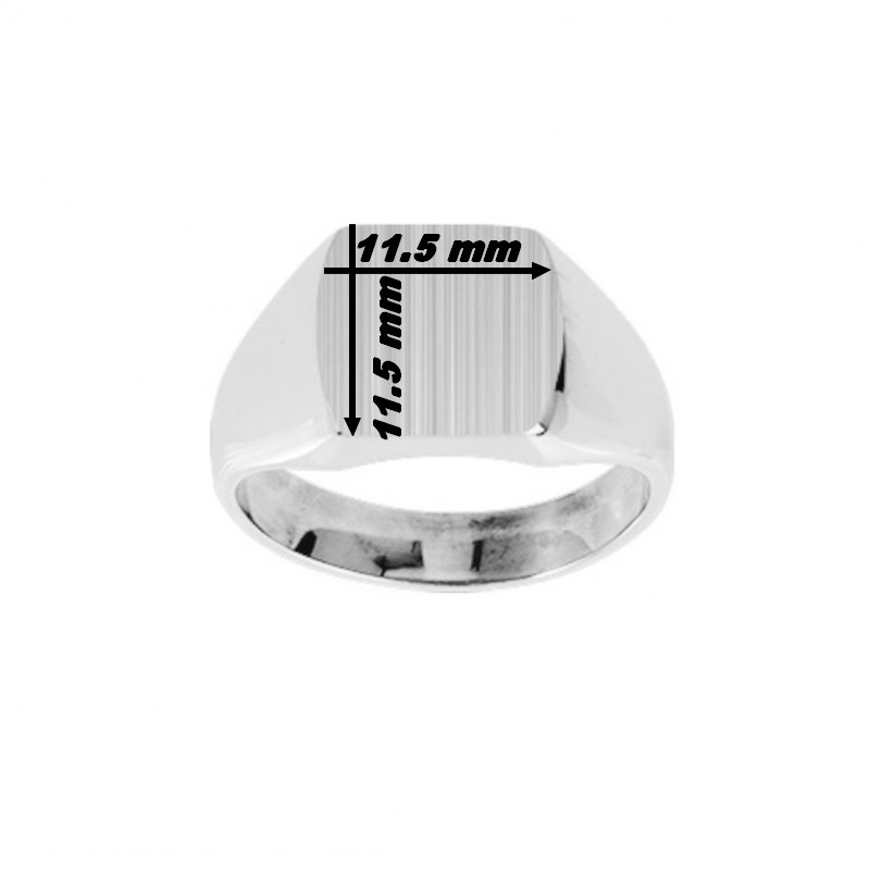Chevalière Homme Argent 925/1000 ROBBEZ MASSON, dimensions