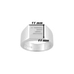 Chevalière Homme Argent Guy Laroche mesure plateau