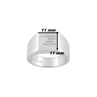 Chevalière Homme Argent Guy Laroche mesure plateau