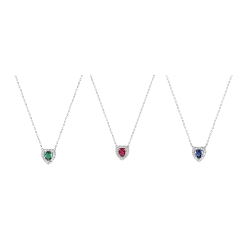 collier-coeur-femme-argent-oxydes-christian-bernard-332543-couleur Coller Femme Cœur Argent 925/1000 et Oxydes de zirconium bancs et bleu CHRISTIAN BERNARD, couleurs