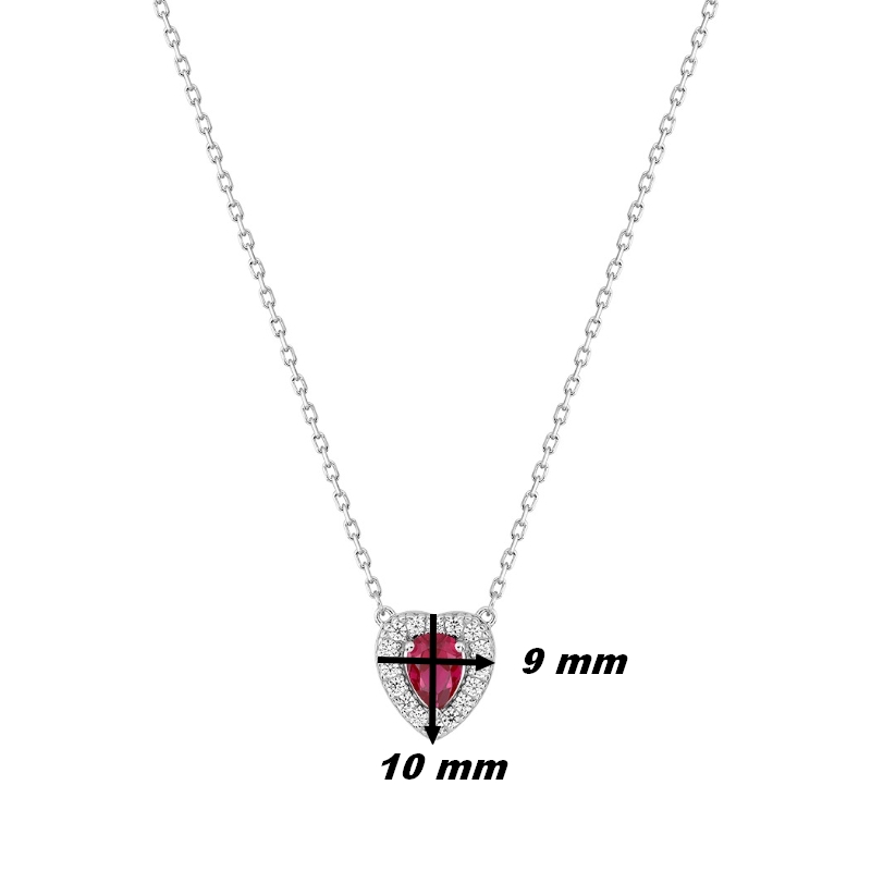 collier-coeur-femme-argent-oxydes-rouge-blancs-christian-bernard-332543-3-dimensions Coller Femme Cœur Argent 925/1000 et Oxydes de zirconium bancs et rouge CHRISTIAN BERNARD, dimensions