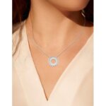 Collier graphique Femme Argent 925/1000 MURAT porté