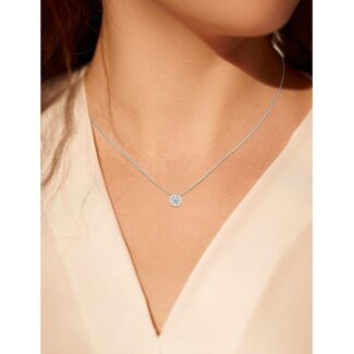Collier Femme Argent 925/1000 et Oxyde de zirconium MURAT porté