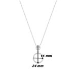Collier Femme Argent 925/1000 et Oxyde de zirconium MURAT, dimensions