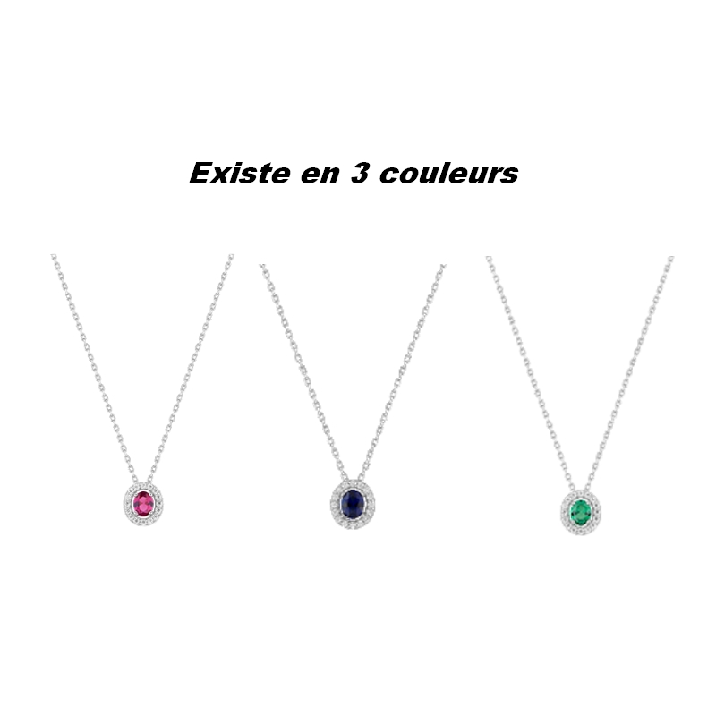 collier-femme-argent-oxydes-332204-christian-bernard-couleurs Collier Femme Argent 925/1000 et Oxydes de zirconium bleu et blancs CHRISTIAN BERNARD, couleurs
