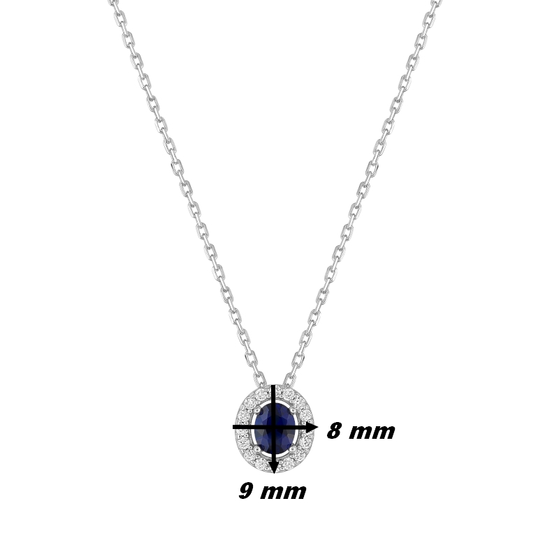 collier-femme-argent-oxydes-bleu-blancs-332204-2-christian-bernard-dimensions Collier Femme Argent 925/1000 et Oxydes de zirconium bleu et blancs CHRISTIAN BERNARD, dimensions