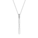 Collier graphique verticale Femme Argent 925/1000 et Oxydes de zirconium MURAT