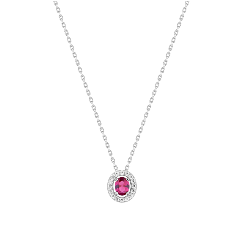 collier-femme-argent-oxydes-rouge-blancs-332204-3-christian-bernard Collier Femme Argent 925/1000 et Oxydes de zirconium rouge et blancs CHRISTIAN BERNARD