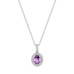 Collier Femme Or blanc 750/1000, Améthyste et Oxydes de zirconium ROBBEZ MASSON