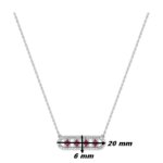Collier Femme Or blanc 750/1000, Rubis et Oxydes de zirconium ROBBEZ MASSON, dimensions