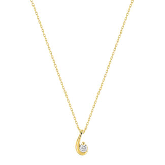 Collier Femme goutte Or jaune 750/1000 et Oxydes de zirconium ROBBEZ MASSON
