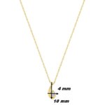 Collier Femme goutte Or jaune 750/1000 et Oxydes de zirconium ROBBEZ MASSON, dimensions
