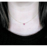 Collier Femme Or jaune 750/1000 et Rubis ROBBEZ MASSON porté