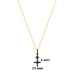 Collier Femme Or jaune 750/1000, Améthyste, Topaze, Péridot et Oxydes de zirconium ROBBEZ MASSON, dimensions