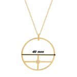 Collier long Femme Plaqué Or et Oxyde de zirconium MURAT, dimensions