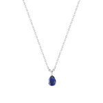 Collier goutte Femme Argent 925/1000 et Oxydes de zirconium bleu et blanc CHRISTIAN BERNARD