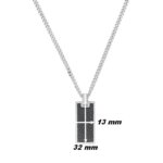 Collier Homme Argent MURAT, dimensions