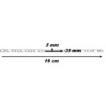 Gourmette maille alternée 1+3 Argent 925/1000 ROBBEZ MASSON, dimensions