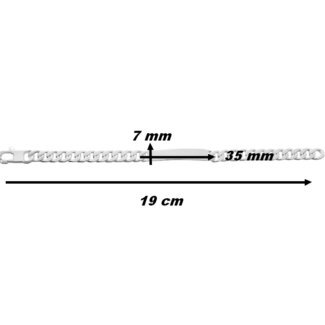 Gourmette Homme Argent 925/1000 ROBBEZ MASSON, dimensions