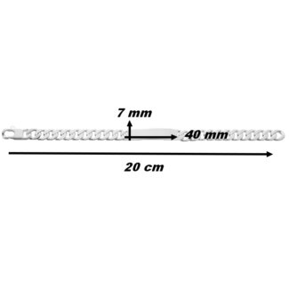 Gourmette Homme Argent 925/1000 ROBBEZ MASSON, dimensions