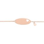 Gourmette Cœur Enfant Or rose 750/1000 ROBBEZ MASSON