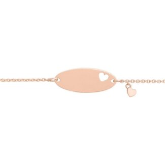 Gourmette Cœur Enfant Or rose 750/1000 ROBBEZ MASSON