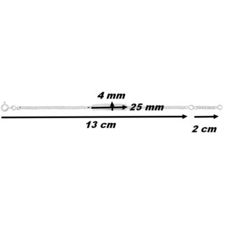 Gourmette Enfant Argent 925/1000 ROBBEZ MASSON, dimensions