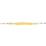 Gourmette Enfant bicolore Or jaune et blanc 750/1000 ROBBEZ MASSON