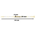 Gourmette Enfant bicolore Or jaune et blanc 750/1000 ROBBEZ MASSON, dimensions