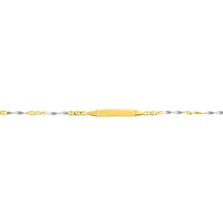 Gourmette Enfant bicolore Or jaune et blanc 750/1000 ROBBEZ MASSON, entier