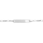 Gourmette maille alternée 1+3 Enfant Or blanc 750/1000 ROBBEZ MASSON