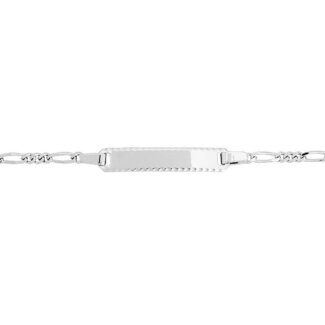 Gourmette maille alternée 1+3 Enfant Or blanc 750/1000 ROBBEZ MASSON