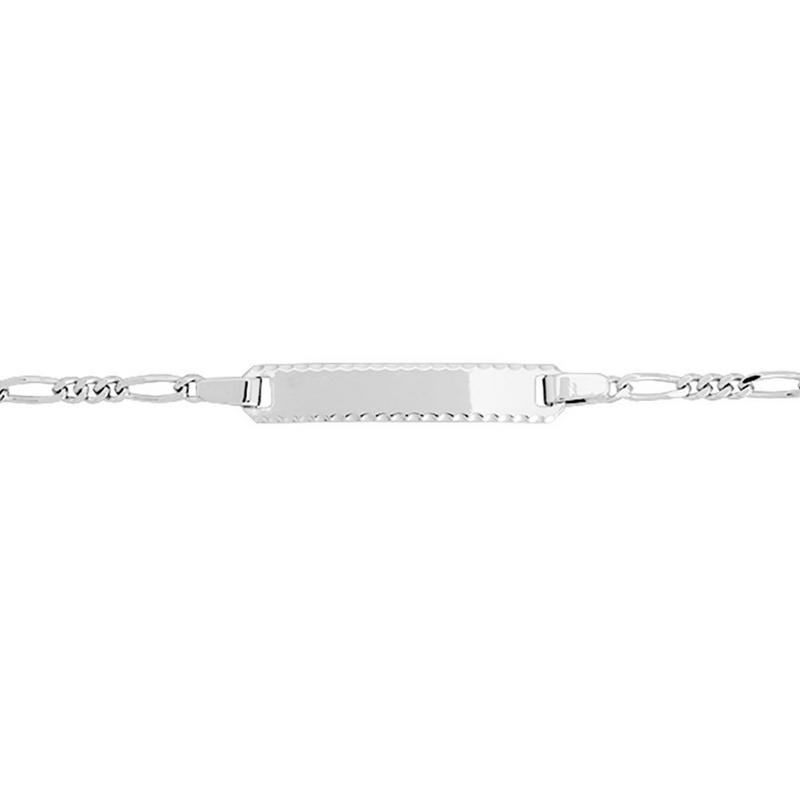 Gourmette maille alternée 1+3 Enfant Or blanc 750/1000 ROBBEZ MASSON