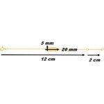Gourmette ovale Enfant Or jaune 750/1000 ROBBEZ MASSON, dimensions