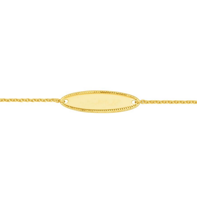 gourmette-enfant-or-jaune-750-robbez-masson-FR30BD6 Gourmette ovale Enfant Or jaune 750/1000 ROBBEZ MASSON