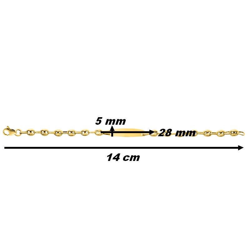 gourmette-enfant-or-jaune-grain-de-cafe-750-robbez-masson-2366BB0-dimensions Gourmette grains de café creux Enfant Or jaune 750/1000 ROBBEZ MASSON, dimensions