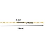Gourmette maille alternée Enfant Or jaune 750/1000 ROBBEZ MASSON, dimensions