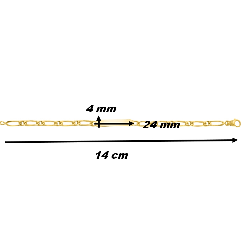 gourmette-enfant-or-jaune-maille-alternee-750-robbez-masson-524-3BBR-dimensions Gourmette maille alternée Enfant Or jaune 750/1000 ROBBEZ MASSON, dimensions
