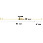 Gourmette maille marine Enfant Or jaune 750/1000 ROBBEZ MASSON, dimensions