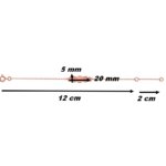 Gourmette Nuage Enfant Or rose 750/1000 ROBBEZ MASSON, dimensions