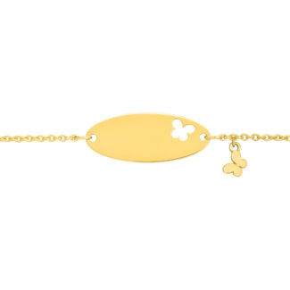Gourmette Papillon Enfant Or jaune 750/1000 ROBBEZ MASSON