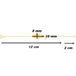 Gourmette Papillon Enfant Or jaune 750/1000 ROBBEZ MASSON, dimensions