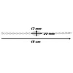 Gourmette Grain de café Femme Argent 925/1000 ROBBEZ MASSON, dimensions
