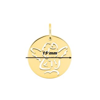 Pendentif médaille Ange Or jaune 750/1000 ROBBEZ MASSON, diamètre