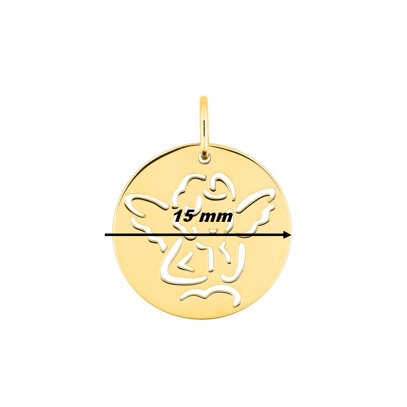 medaille-ange-or-jaune-750-robbez-masson-3-7360-00-dimensions Pendentif médaille Ange Or jaune 750/1000 ROBBEZ MASSON, diamètre