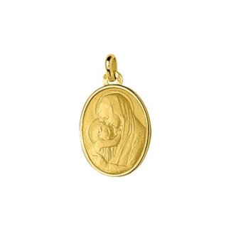 Médaille Vierge à l’Enfant Or Jaune 750/1000 ROBBEZ MASSON