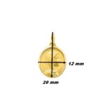 Médaille Vierge Or Jaune 750/1000 ROBBEZ MASSON, dimensions